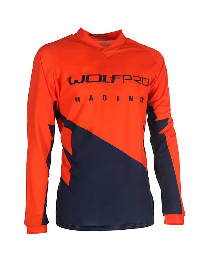 Camiseta naranja Enduro - Wolfpro racing Barcelona