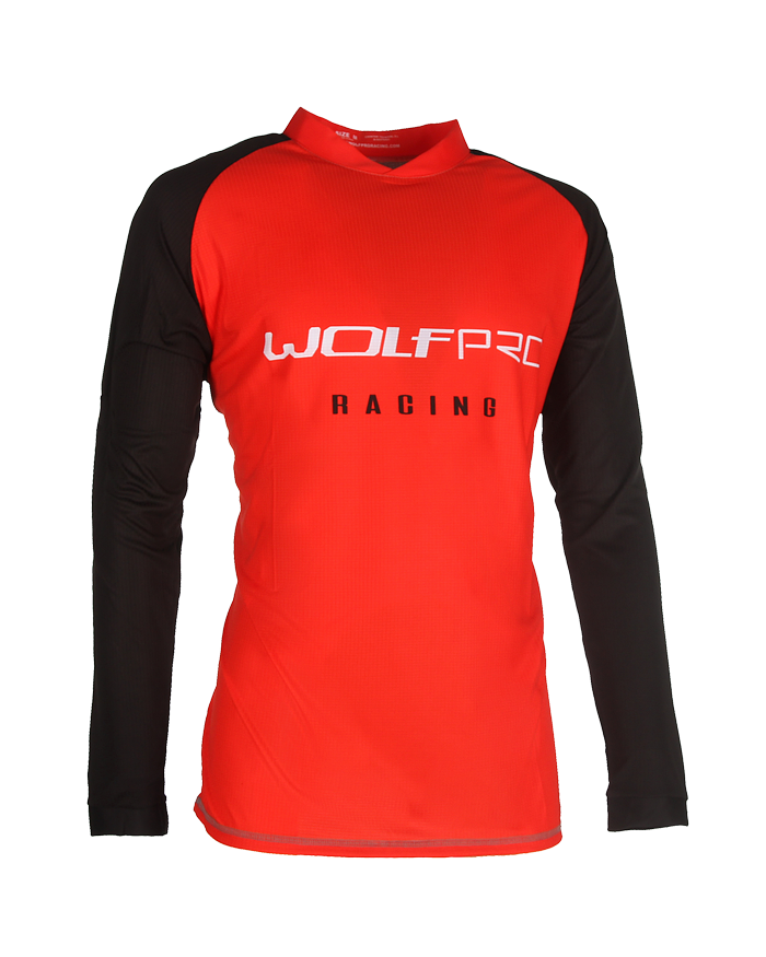 Camiseta roja Trial - Wolfpro racing Barcelona
