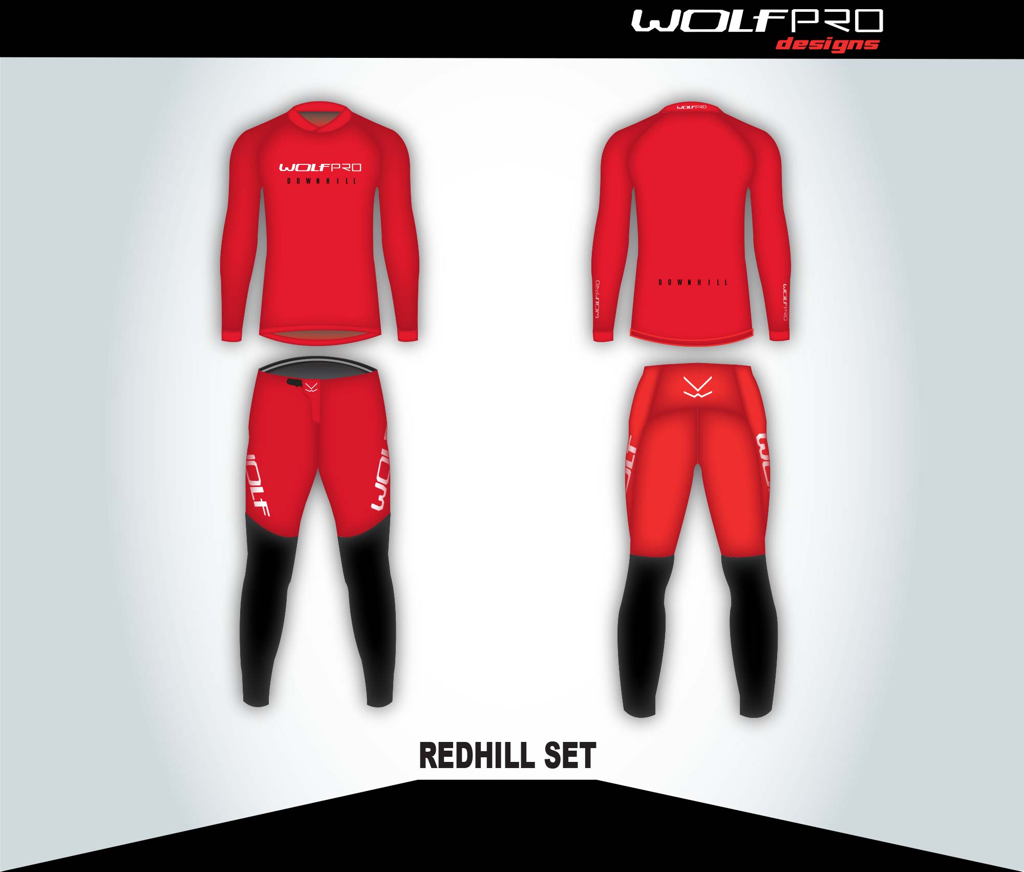 Conjunto Downhill Red | Wolfpro racing - Ropa personalizada