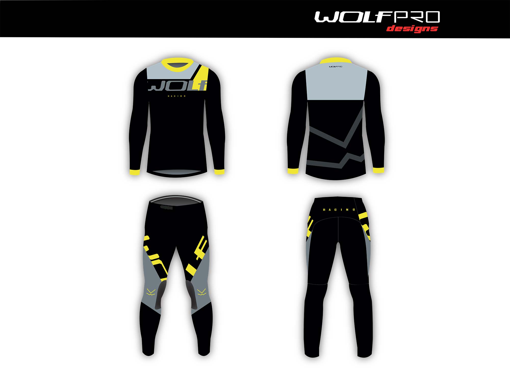 Conjunto trial Fluor | Wolfpro racing - Ropa personalizada
